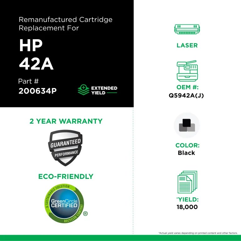 Clover Imaging Remanufactured Extended Yield Toner Cartridge for HP Q5942A