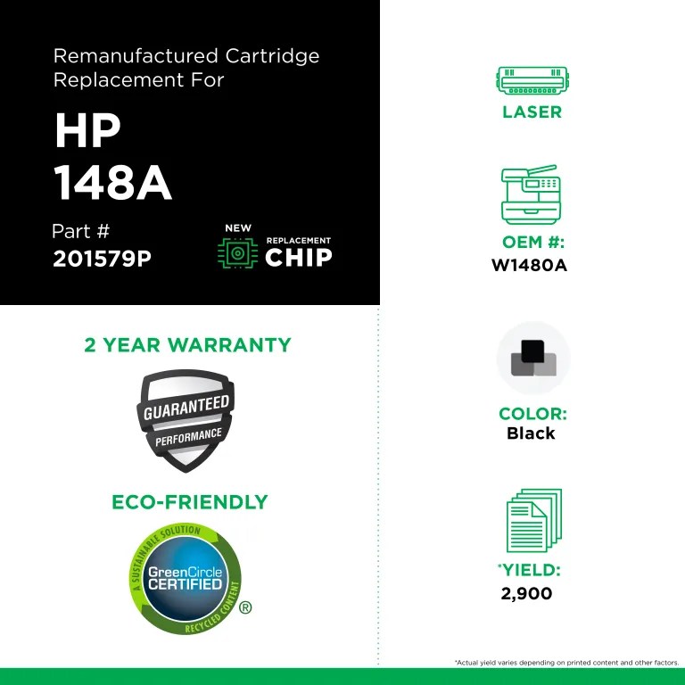 Clover Imaging Remanufactured Toner Cartridge (New Chip) for HP 148A (W1480A)