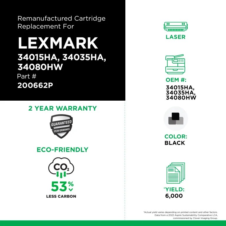 Clover Imaging Remanufactured High Yield Toner Cartridge for Lexmark E330/E332/E340/E342