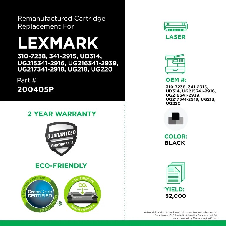 Clover Imaging Remanufactured Universal Extra High Yield Toner Cartridge for Lexmark T640/T642/T644/T646/X642/X644/X646