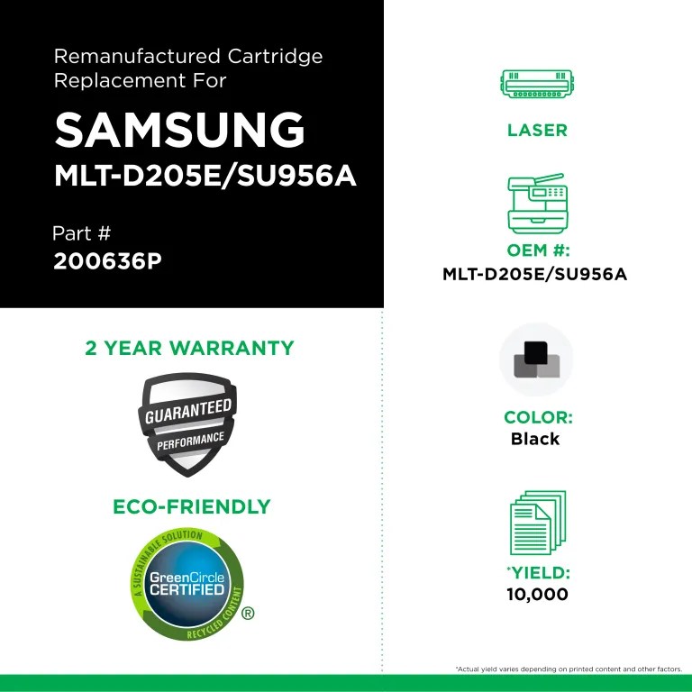 Clover Imaging Remanufactured Extra High Yield Toner Cartridge for Samsung MLT-D205E