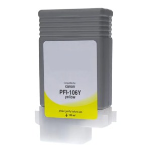 WF Non-OEM New Yellow Wide Format Ink Cartridge for Canon PFI-106 (6624B001AA) WF Non-OEM New Yellow Wide Format Ink Cartridge for Canon PFI-106 (6624B001AA)