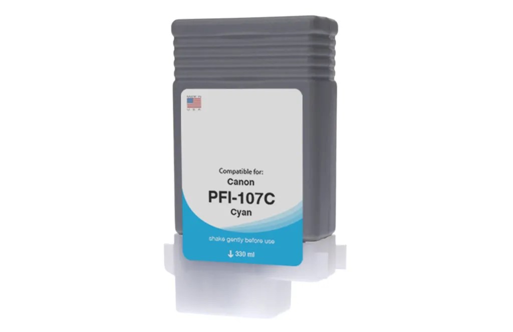 WF Non-OEM New Cyan Wide Format Ink Cartridge for Canon PFI-107 (6706B001AA)