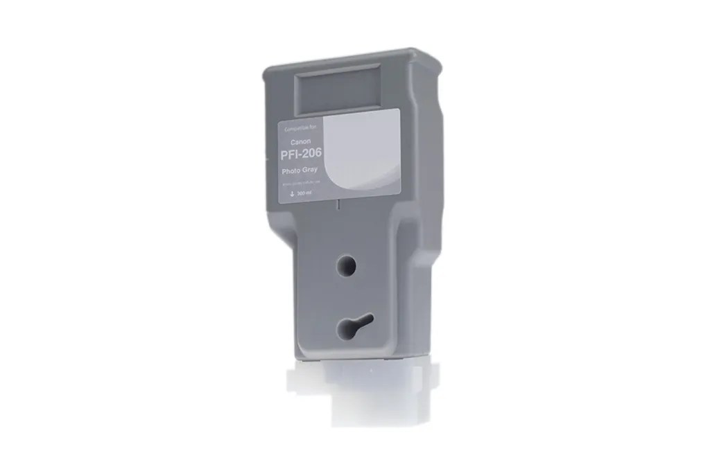 WF Non-OEM New Photo Gray Wide Format Ink Cartridge for Canon PFI-206 (5313B001AA)