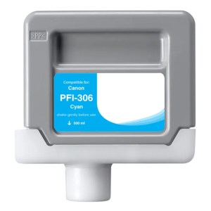 WF Non-OEM New Cyan Wide Format Ink Cartridge for Canon PFI-306 (6658B001AA) WF Non-OEM New Cyan Wide Format Ink Cartridge for Canon PFI-306 (6658B001AA)