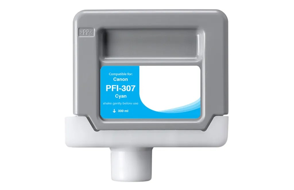 WF Non-OEM New Cyan Wide Format Ink Cartridge for Canon PFI-307 (9812B001AA)