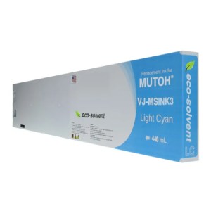 WF Non-OEM New Light Cyan Wide Format Inkjet Cartridge for Mutoh VJ-MSINK3-LC440 WF Non-OEM New Light Cyan Wide Format Inkjet Cartridge for Mutoh VJ-MSINK3-LC440