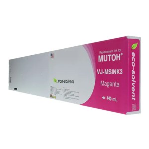 WF Non-OEM New Magenta Wide Format Inkjet Cartridge for Mutoh VJ-MSINK3-MA440 WF Non-OEM New Magenta Wide Format Inkjet Cartridge for Mutoh VJ-MSINK3-MA440