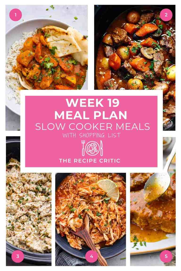 Slow Cooker Weekly Meal Plan Slow Cooker Weekly Meal Plan