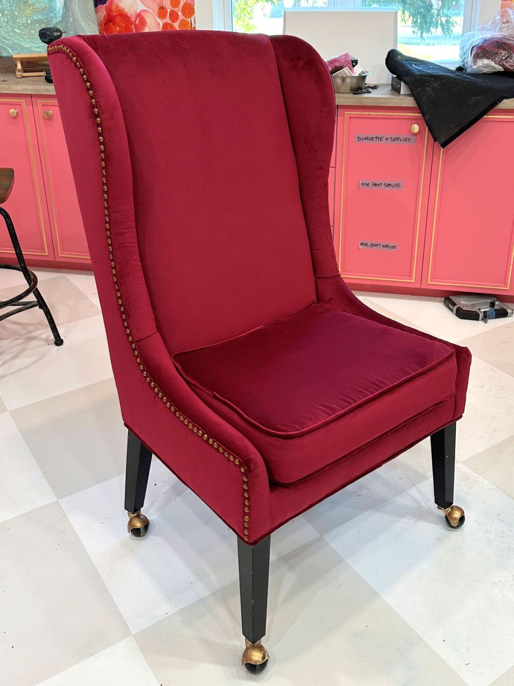How to Reupholster a Chair – Part 3 (Adding Finishing Moldings and Nail Heads) – It’s Done! How to Reupholster a Chair – Part 3 (Adding Finishing Moldings and Nail Heads) – It’s Done!