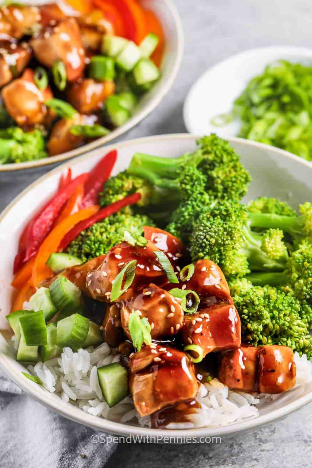 Teriyaki Chicken Bowls: Spend with Pennies Teriyaki Chicken Bowls: Spend with Pennies
