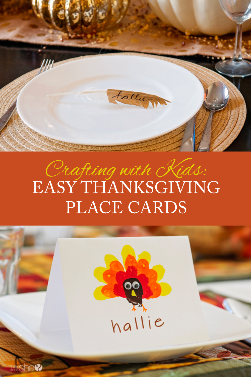 Crafting with Kids: Simple Thanksgiving Place Cards Crafting with Kids: Simple Thanksgiving Place Cards