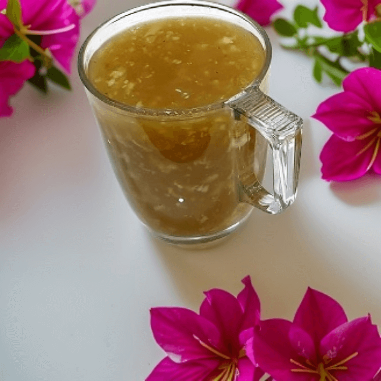 A warm arrowroot drink: tropical serenity in a cup A warm arrowroot drink: tropical serenity in a cup