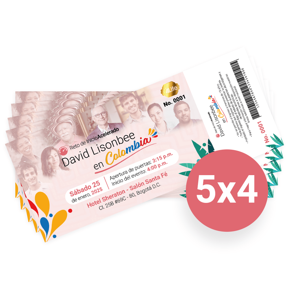 Entradas Evento David Lisonbee 5×4 – Fase 1
