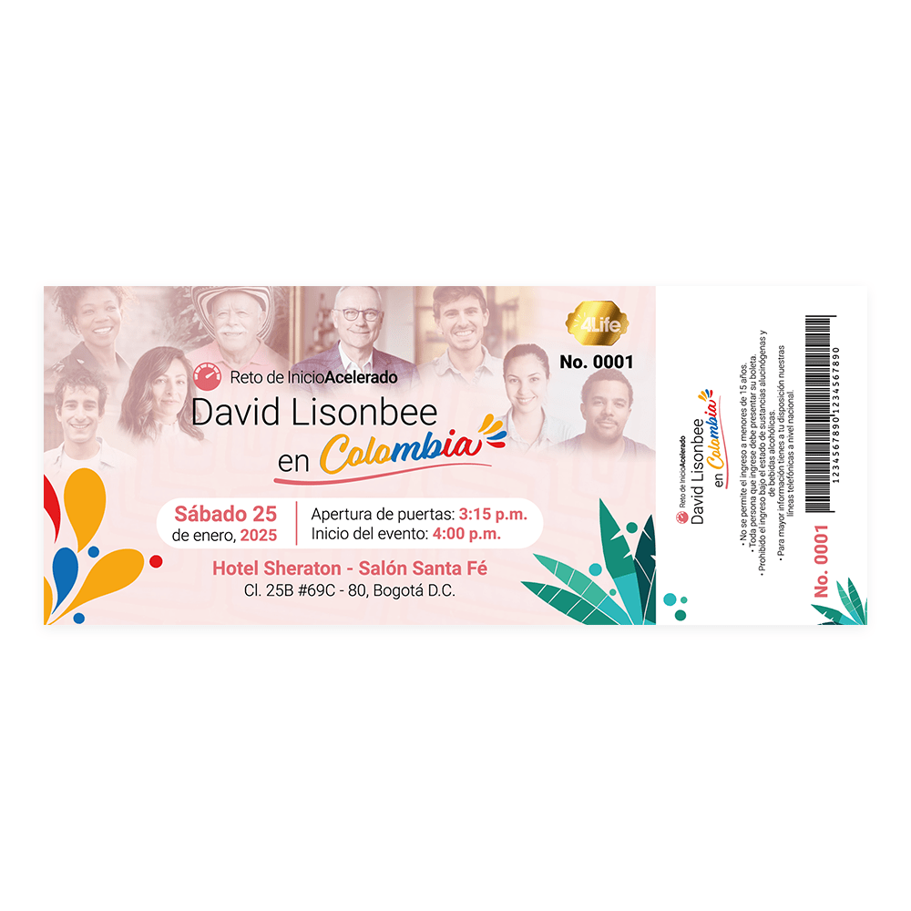 Entrada Evento David Lisonbee Individual – Fase 1