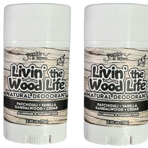 Frankie and Myrrh Livin’ The Wood Life Deodorant 2 Pack Deodorant | Patchouli Vanilla Sandalwood | Real Essential Oils | Aluminum Free (2.56 oz ea.) Frankie and Myrrh Livin’ The Wood Life Deodorant 2 Pack Deodorant | Patchouli Vanilla Sandalwood | Real Essential Oils | Aluminum Free (2.56 oz ea.)