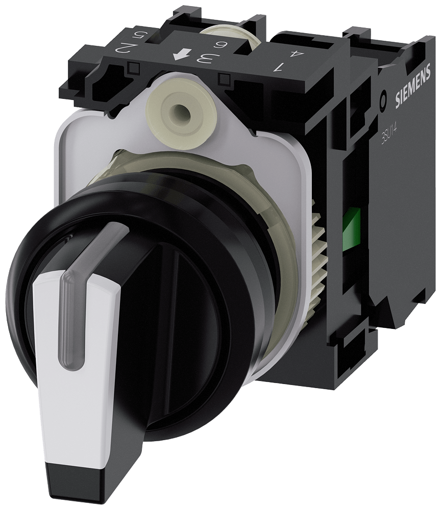 Selector switch, I-O-II, black, ...