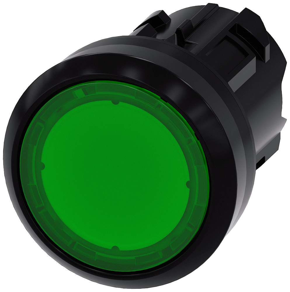 Illuminated pushbutton, green