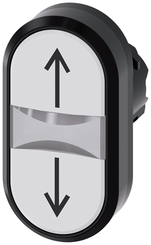 Twin pushbutton, white, white