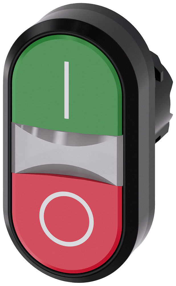 Illuminated twin pushbutton, gre...