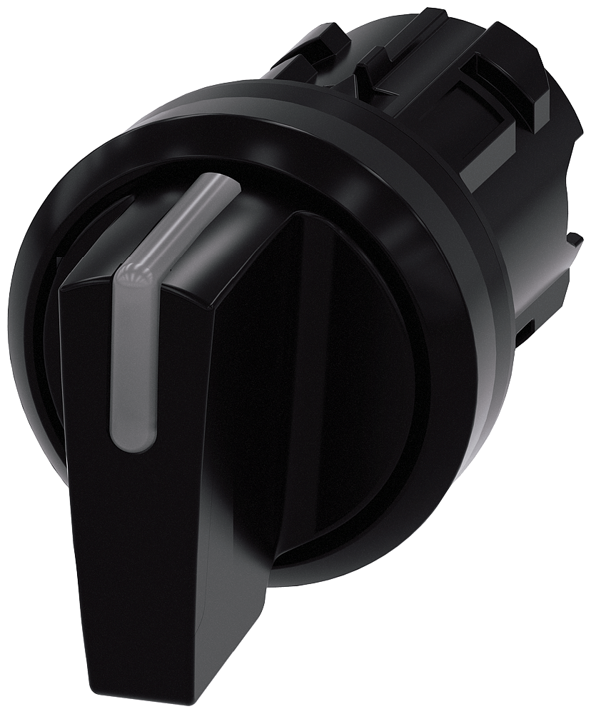 Selector switch, I-O-II, black