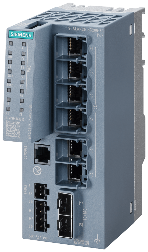 SCALANCE XC206-2G PoE (DC 54 V)