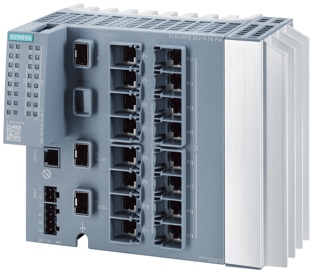 SCALANCE XC216-3G PoE (DC 24V)