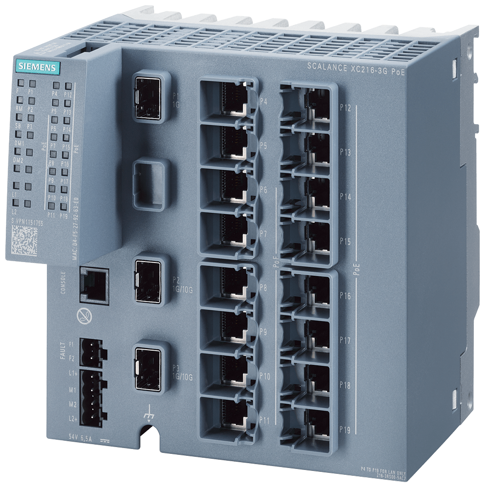 SCALANCE XC216-3G PoE (DC 54 V)