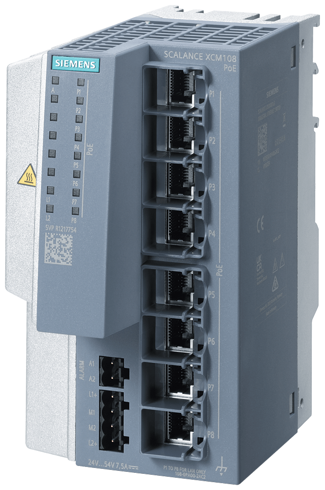 SCALANCE XCM108PoE (8 x FE PoE)