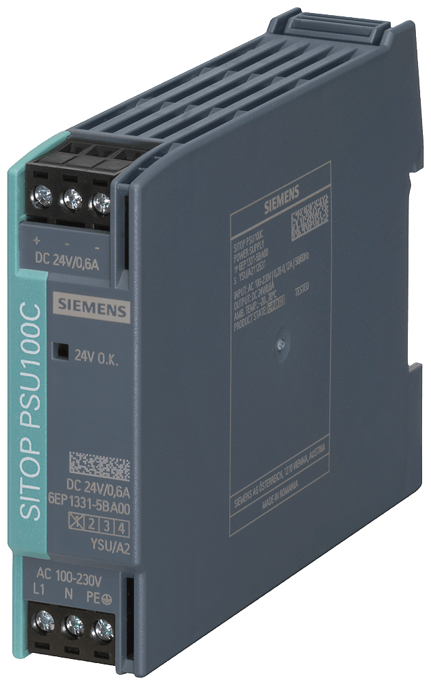 SITOP PSU100C/1ACDC/24VDC/0.6A