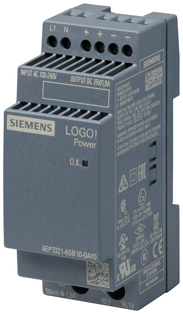 LOGO!Power/1AC/15VDC/1.9A