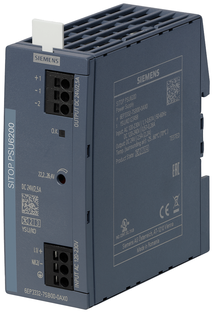 SITOP PSU6200/1AC/24VDC/2.5A