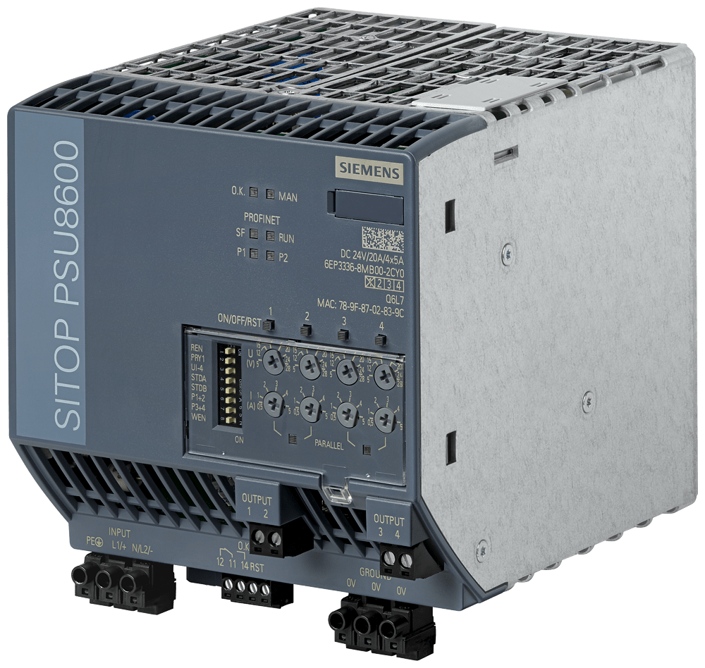 SITOP PSU8600/1AC/24VDC/20A/4X5A PN