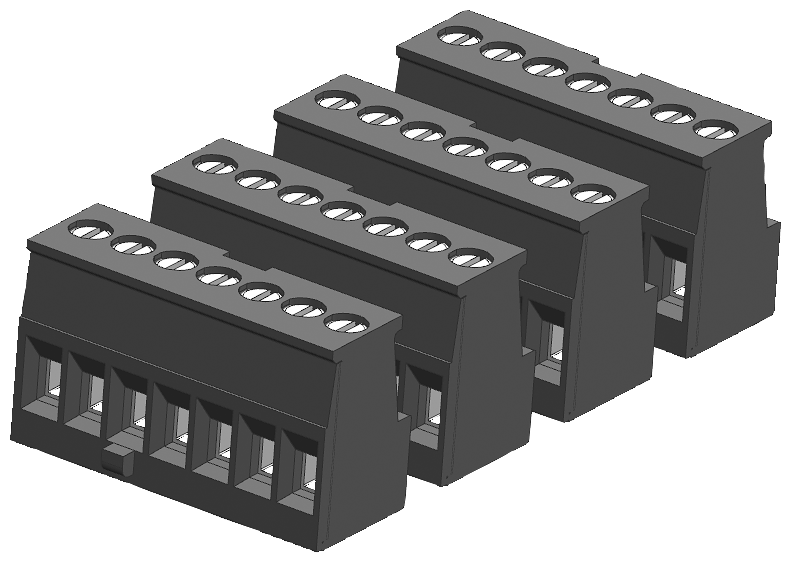 Connector keyed, 7 Terminal, Tin...