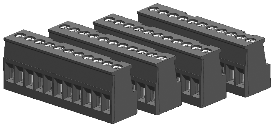 Connector Block, 11 Poles, Tin (...