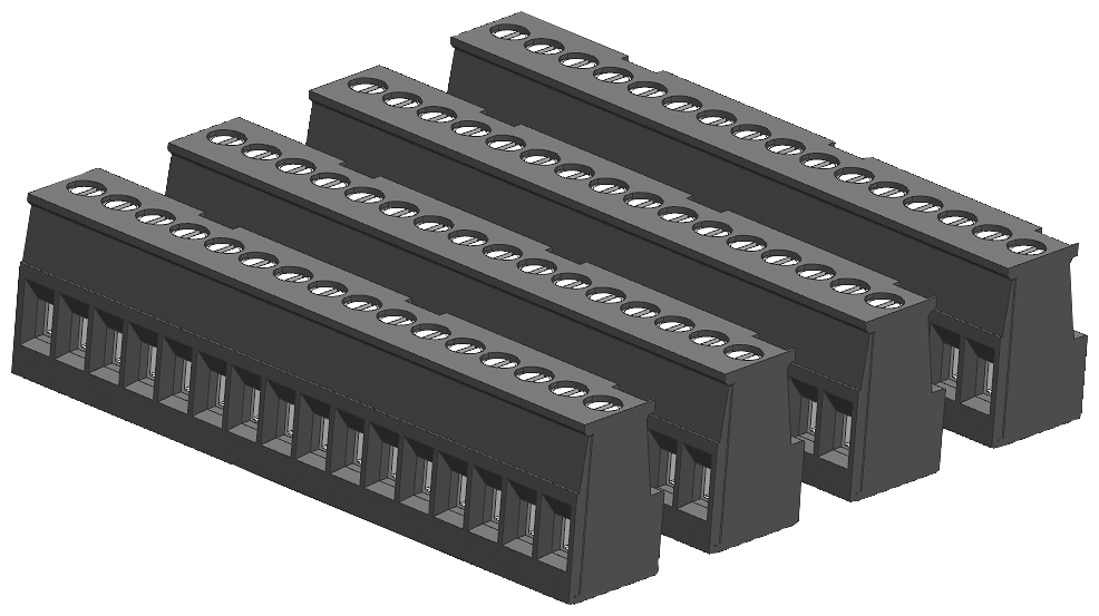 Connector Block, 16 Terminal, Ti...