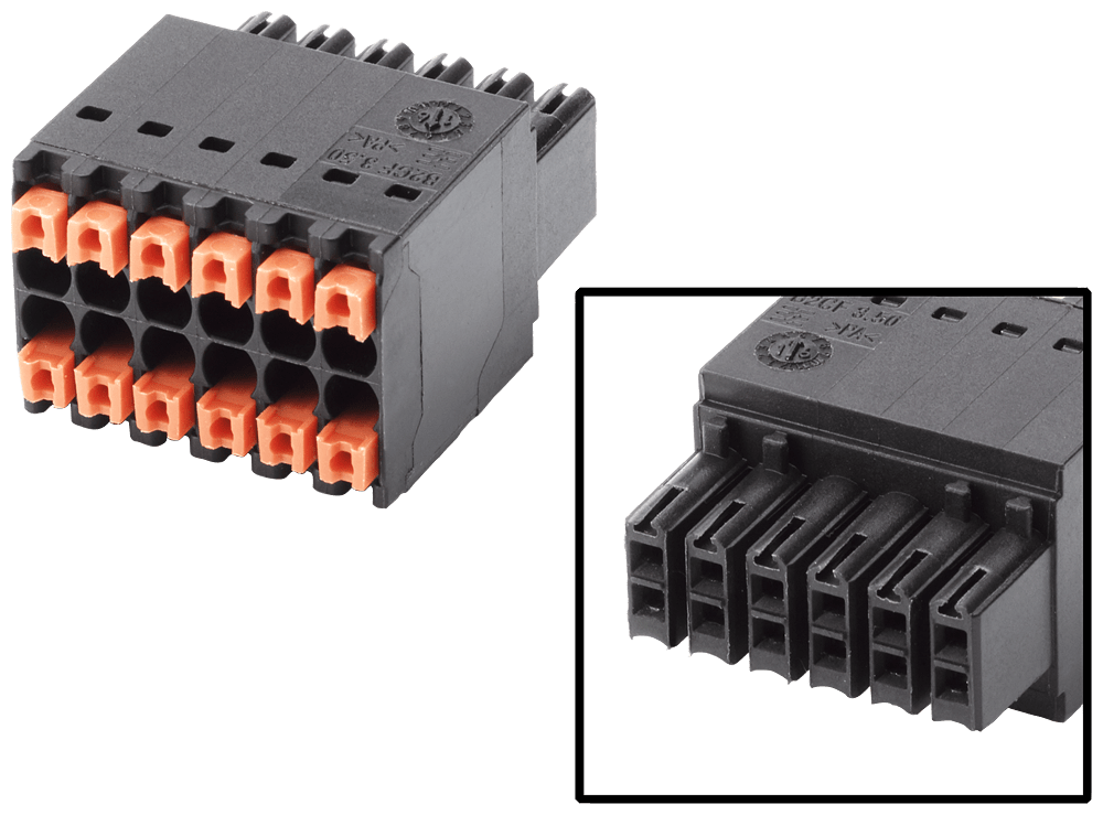 Connector, female, 12-pin