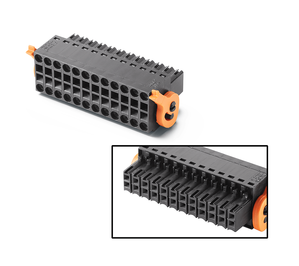 Connector, female, 24-pin