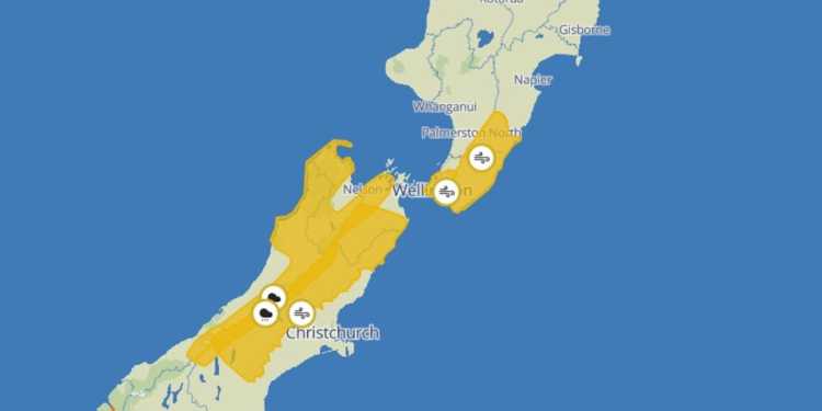 Weather Watches Issued for Strong Winds and Rain in New Zealand Weather Watches Issued for Strong Winds and Rain in New Zealand