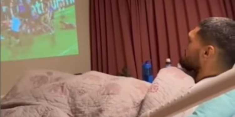 Cancer-stricken Blues forward Cameron Suafoa celebrates win from hospital bed Cancer-stricken Blues forward Cameron Suafoa celebrates win from hospital bed