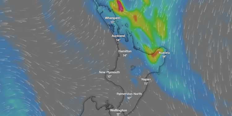 Heavy Rain Moves Across North Island; South Island to Receive Rain Tonight Heavy Rain Moves Across North Island; South Island to Receive Rain Tonight