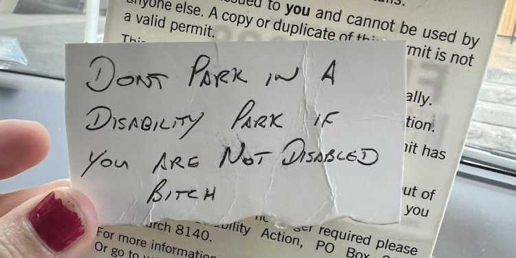 ‘Unjustified’ vigilante deflates disabled woman’s tyres, leaves ‘nasty’ note ‘Unjustified’ vigilante deflates disabled woman’s tyres, leaves ‘nasty’ note