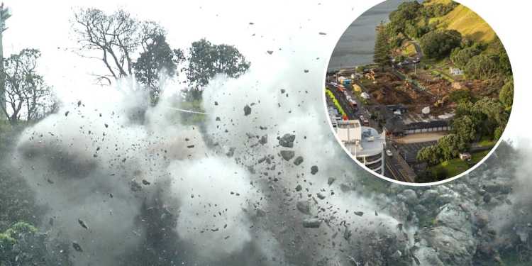 Campground Evacuated for Rockfall Safety Measures in Mount Maunganui Campground Evacuated for Rockfall Safety Measures in Mount Maunganui