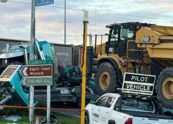 Truck Hits Train Near Waikanae Railway Station, Roads Closed Truck Hits Train Near Waikanae Railway Station, Roads Closed