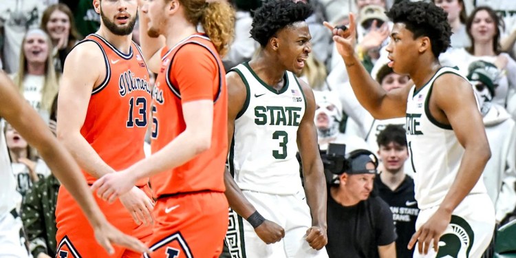 Magic Johnson acknowledges MSU basketball and hockey teams’ Saturday victories Magic Johnson acknowledges MSU basketball and hockey teams’ Saturday victories