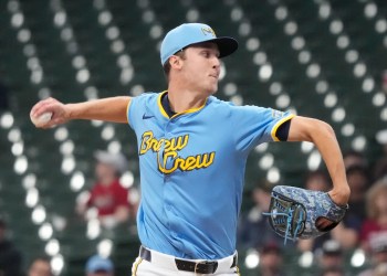 Injury causes Misiorowski to exit debut for Brewers after holding Cards hitless through 5 innings Injury causes Misiorowski to exit debut for Brewers after holding Cards hitless through 5 innings