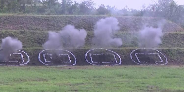 Taiwan’s military holds first live-fire drills with anti-tank rockets developed on the island Taiwan’s military holds first live-fire drills with anti-tank rockets developed on the island