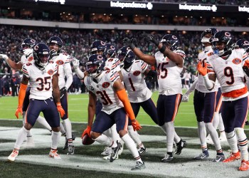 Bears recover fumble from Jalen Hurts during game Bears recover fumble from Jalen Hurts during game