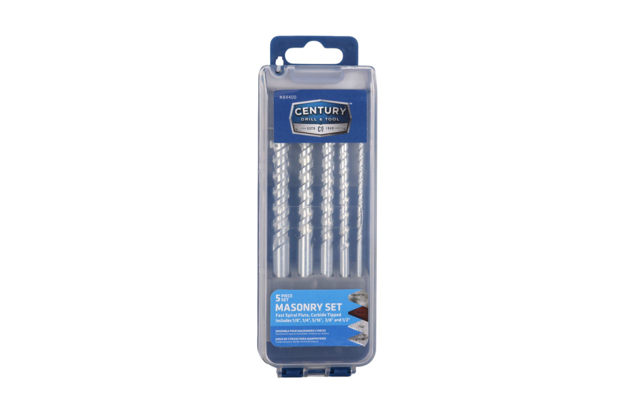 5 Piece Fast Spiral Masonry Set