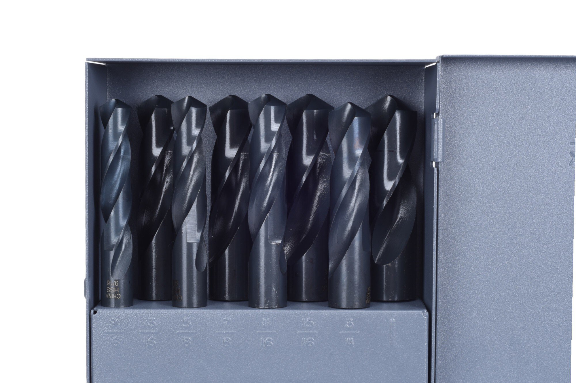 8 Piece Black Oxide S&D Drill Bit Set